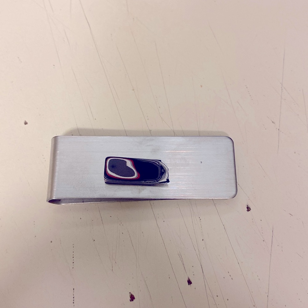 Fordite money clip
